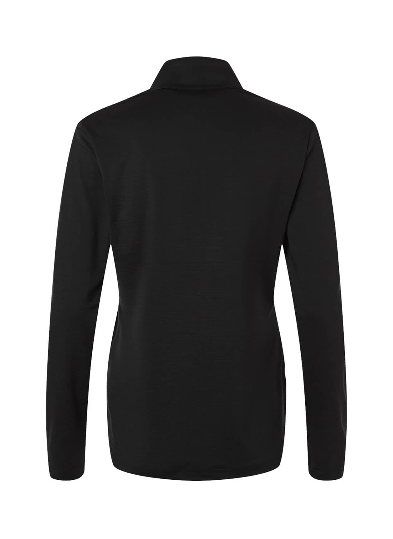 Adidas Women's Textured Stripe Quarter-Zip Pullover - Black 3XL