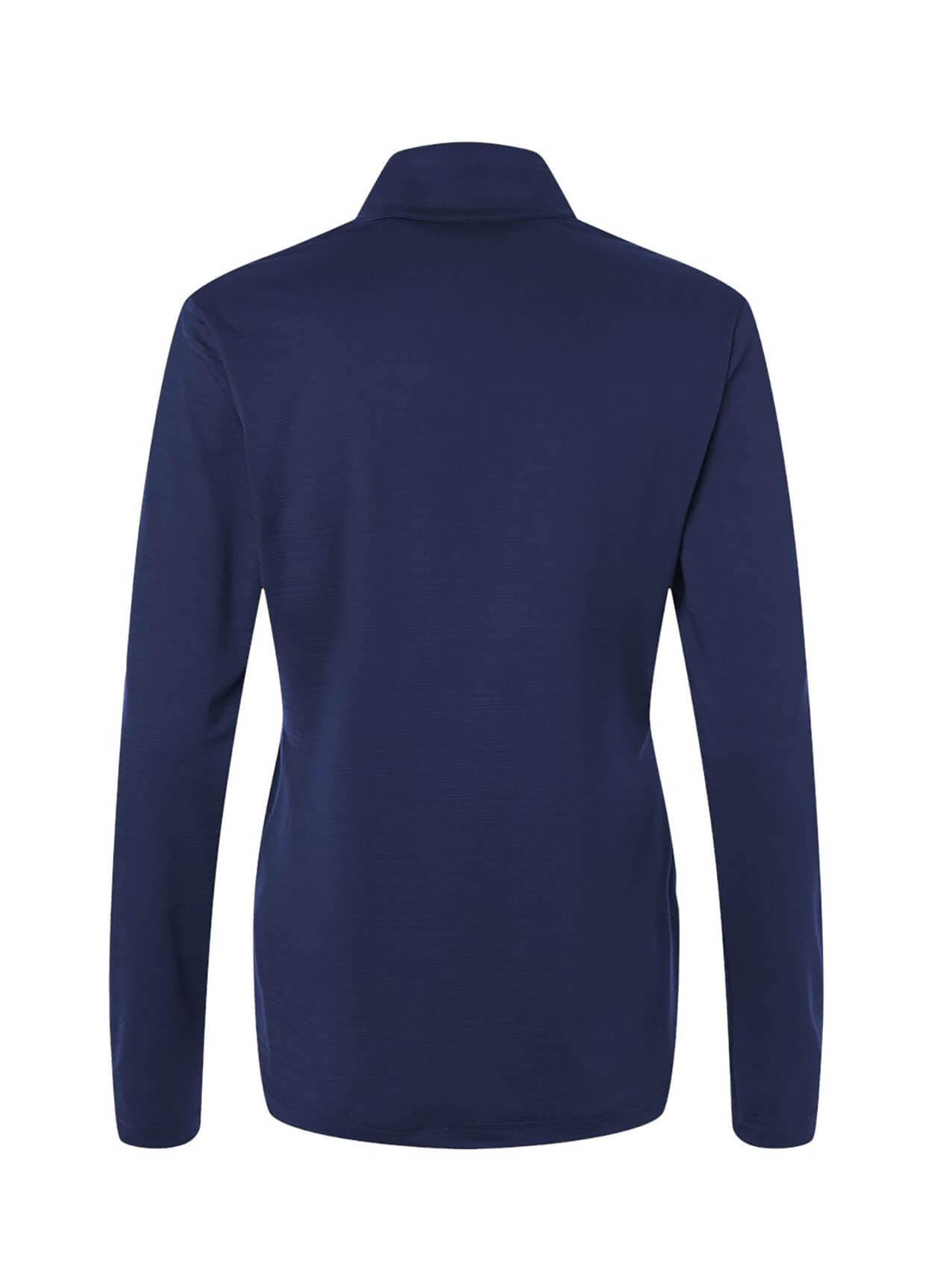 Adidas Women's Textured Stripe Quarter-Zip Pullover - Navy 3XL