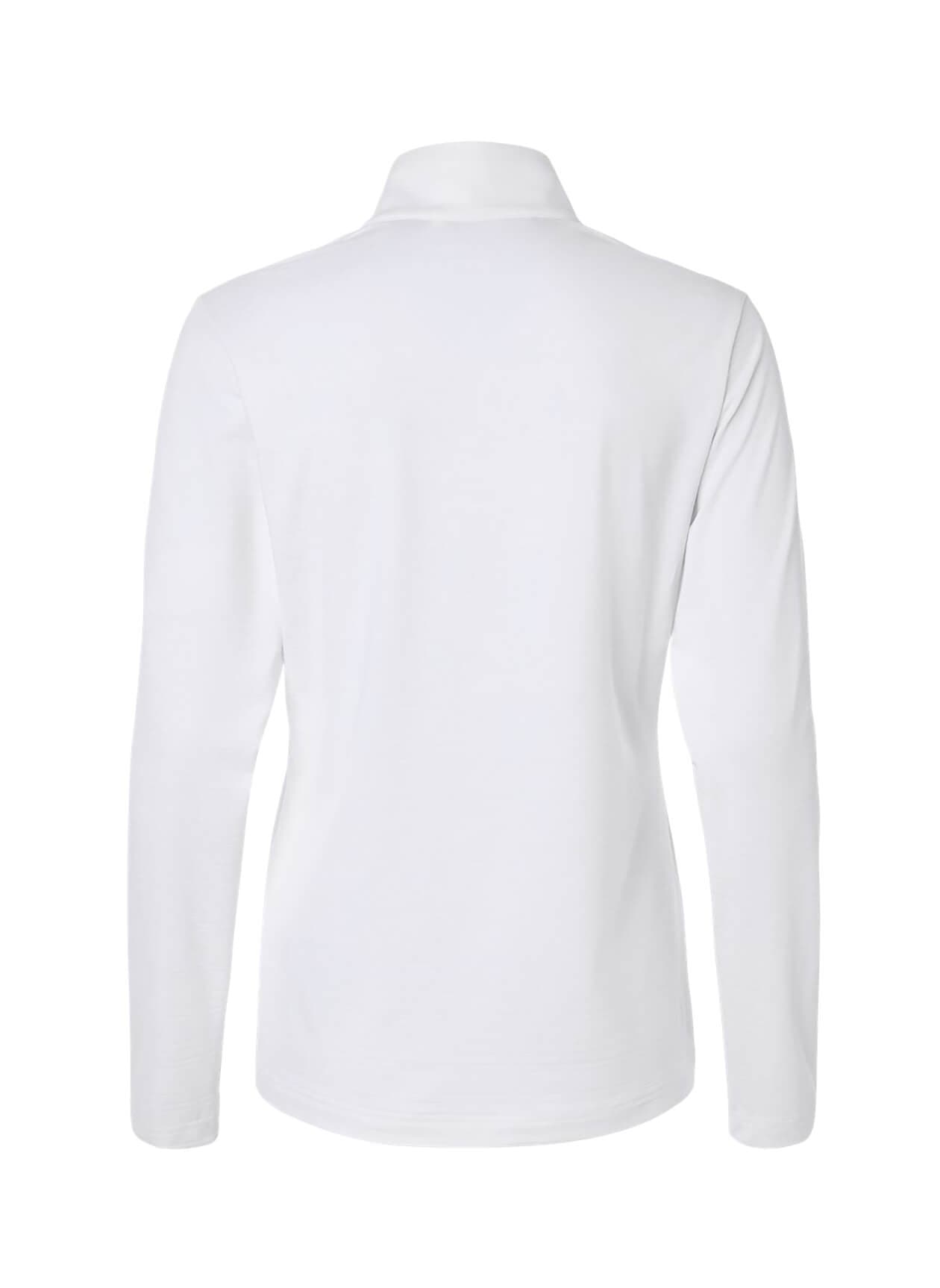Adidas Women's Textured Stripe Quarter-Zip Pullover - White 3XL