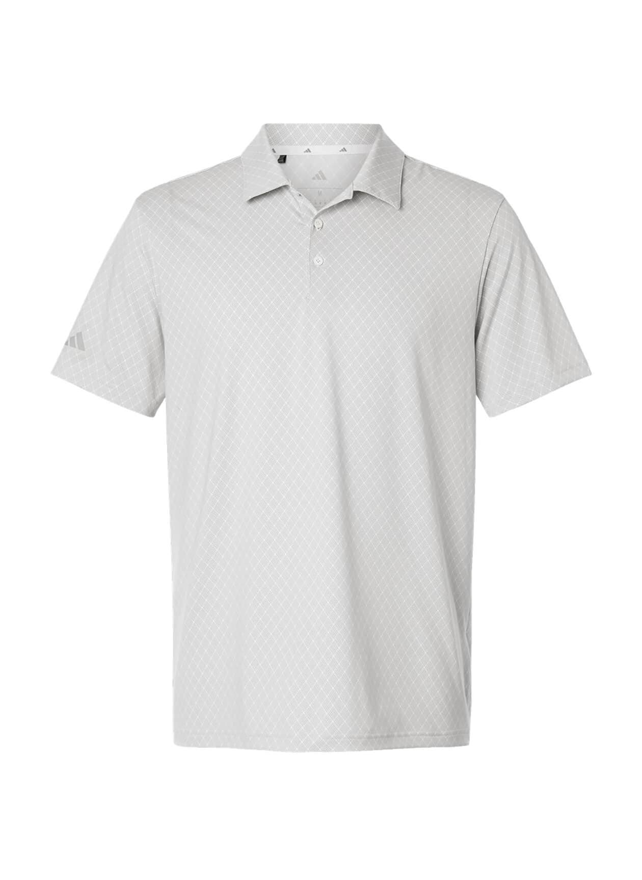 Adidas Men's 4-Way Stretch Printed Polo - White 3XL