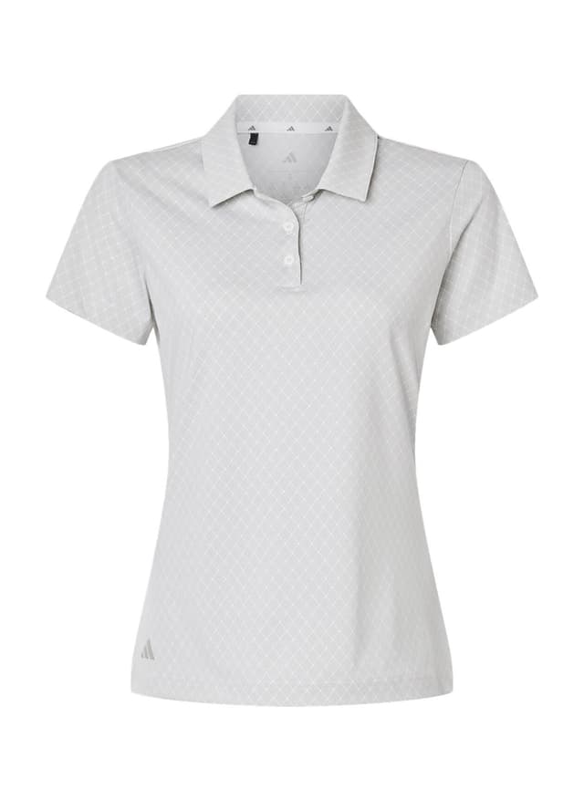 Adidas Women's 4-Way Stretch Printed Polo - White 3XL