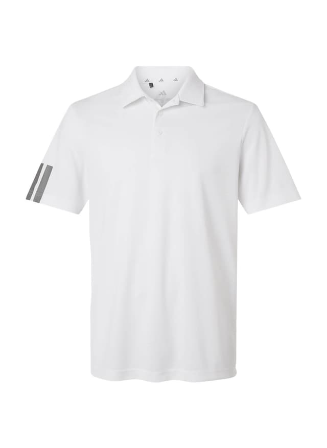 Adidas Men's Performance 3-Stripes Climacool Polo - White 3XL
