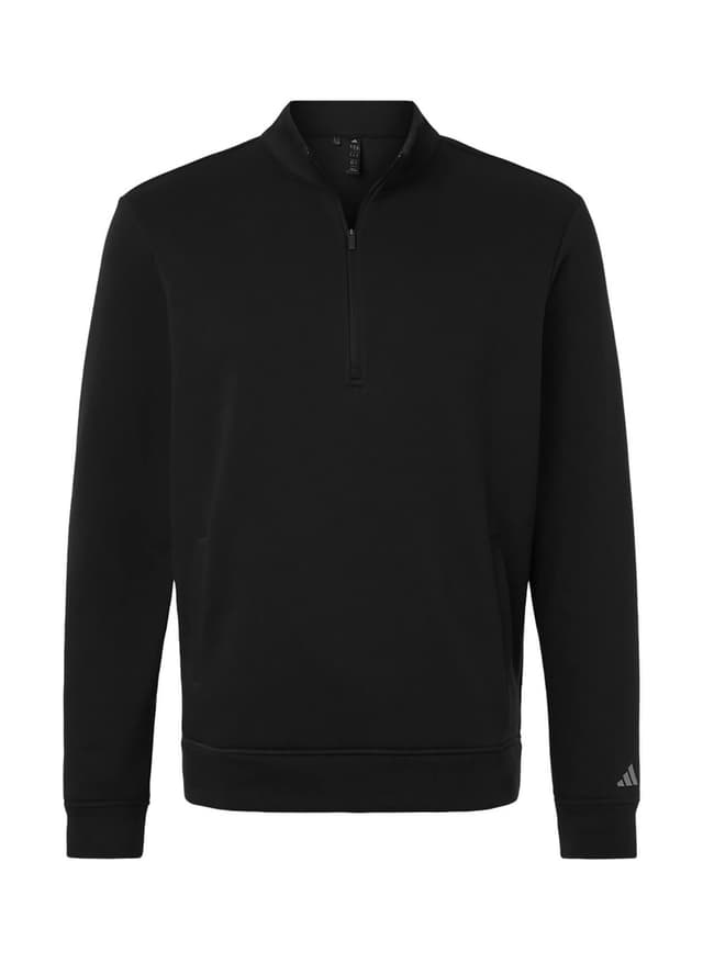 Adidas Men's Elevated Fleece Quarter-Zip Pullover - Black 3XL