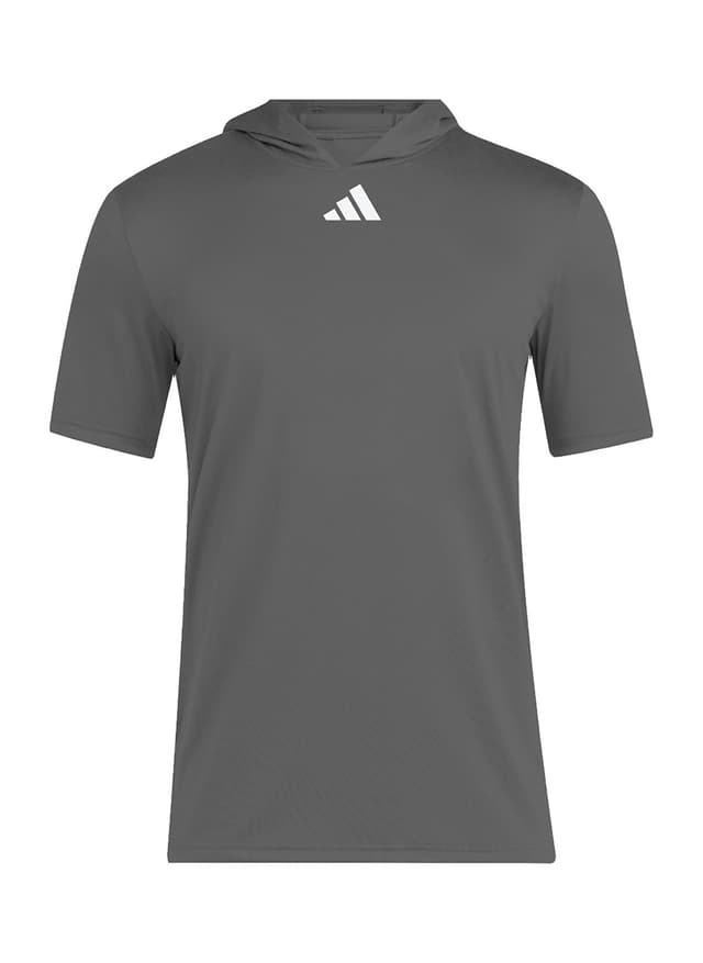 Adidas Men's Short-Sleeve Hoodie - Light Grey 3XL