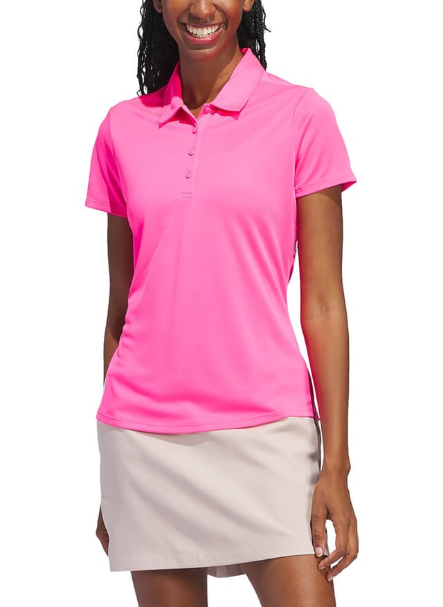 Adidas Golf Women's Performance Solid Polo - Solar Pink 3XL