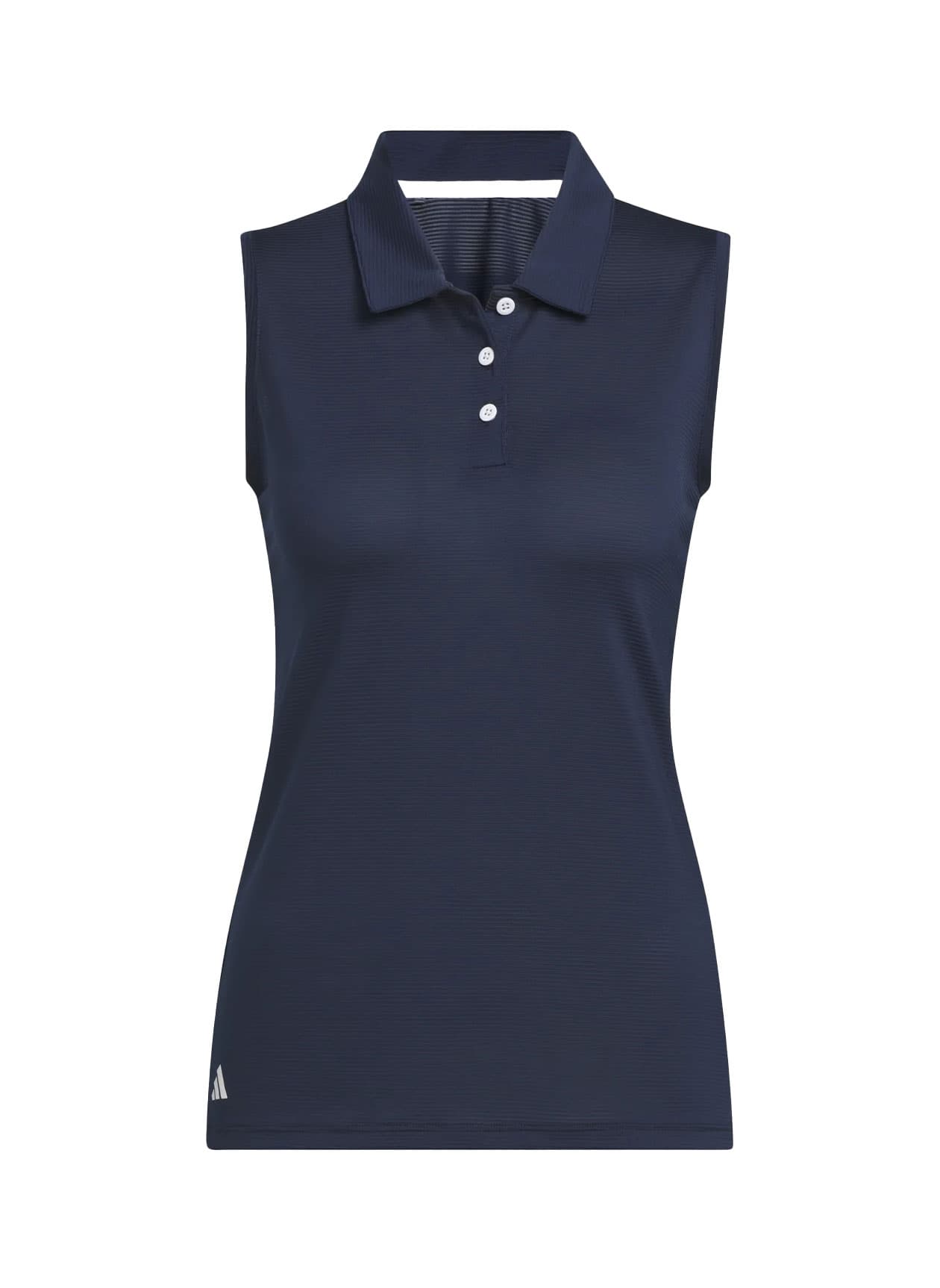 Adidas Women's Solid Ottoman Sleeveless Polo - Navy LG