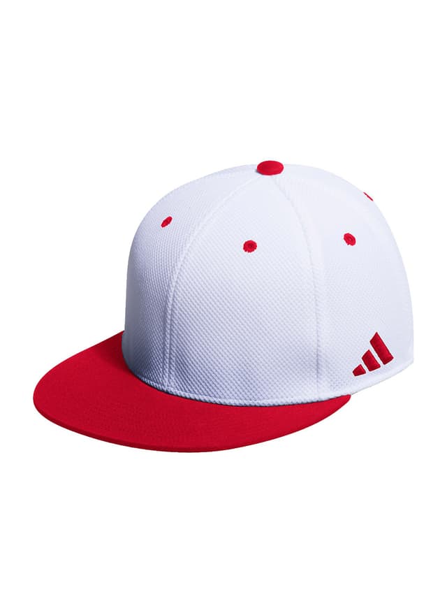 Adidas Mesh Flat Flex Hat - White / Team Victory Red LG/XL