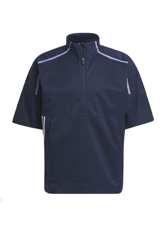 Adidas Men's Provisional Short-Sleeve Half-Zip Jacket - Navy 3XL