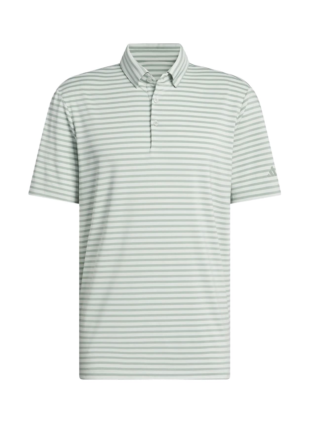 Adidas Men's Ultimate365 Stripe Polo - Silver Green / Wonder Silver 3XL