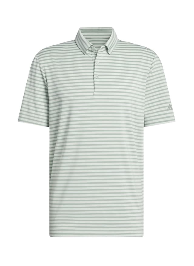 Adidas Men's Ultimate365 Stripe Polo - Silver Green / Wonder Silver 3XL
