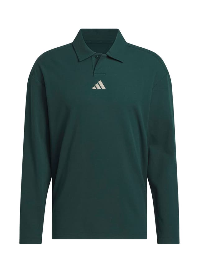 Adidas Men's Beyond the Course Long-Sleeve Polo - Green LG