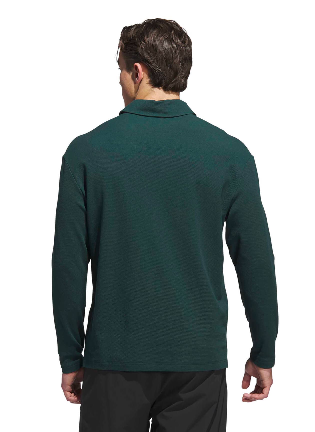 Adidas Men's Beyond the Course Long-Sleeve Polo - Green LG