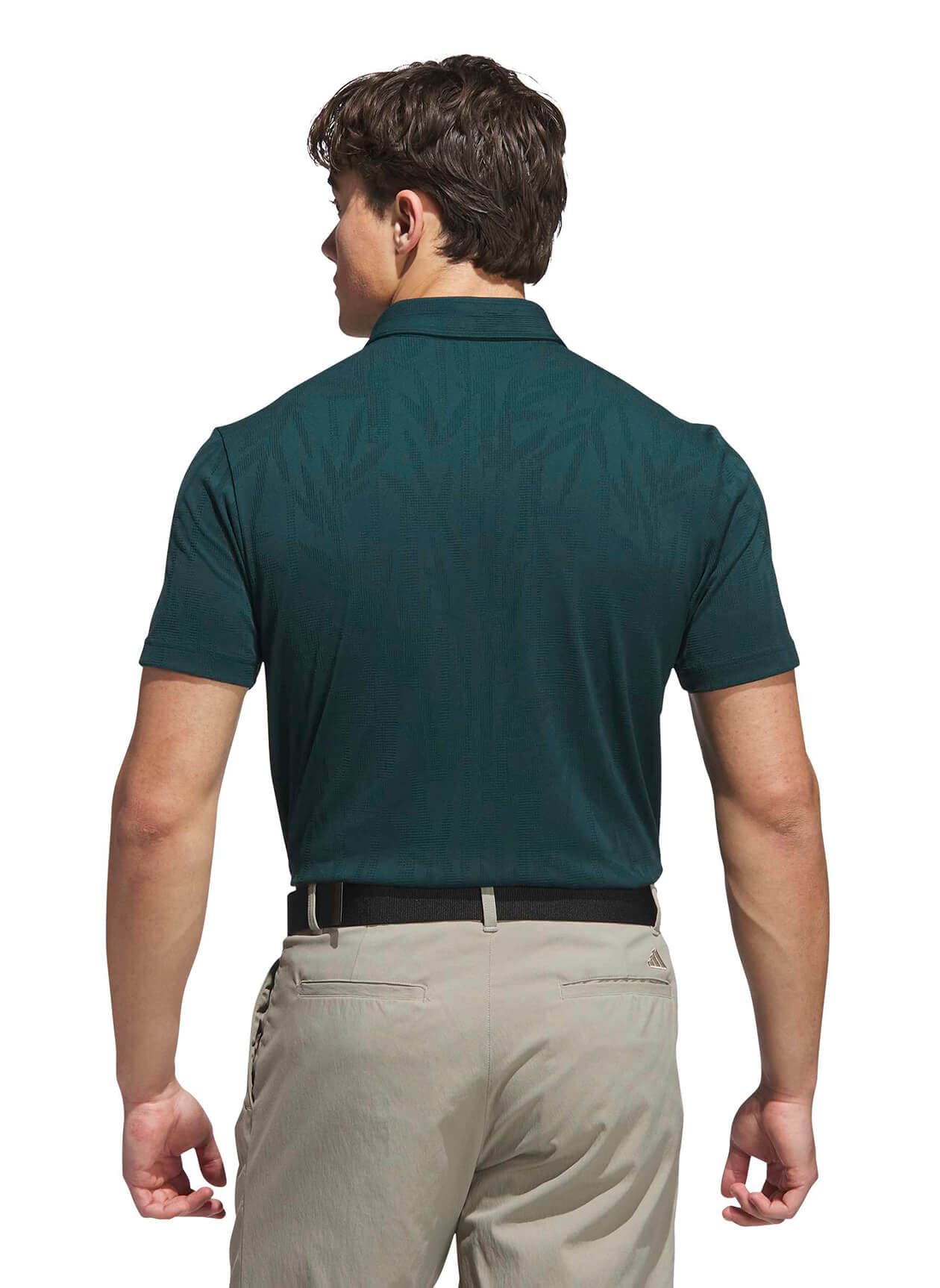 Adidas Men's Go-To Print Golf Polo - Green LG