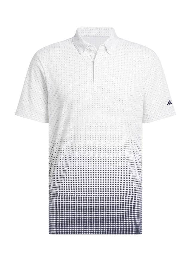 Adidas Men's Go-To Print Golf Polo - White LG
