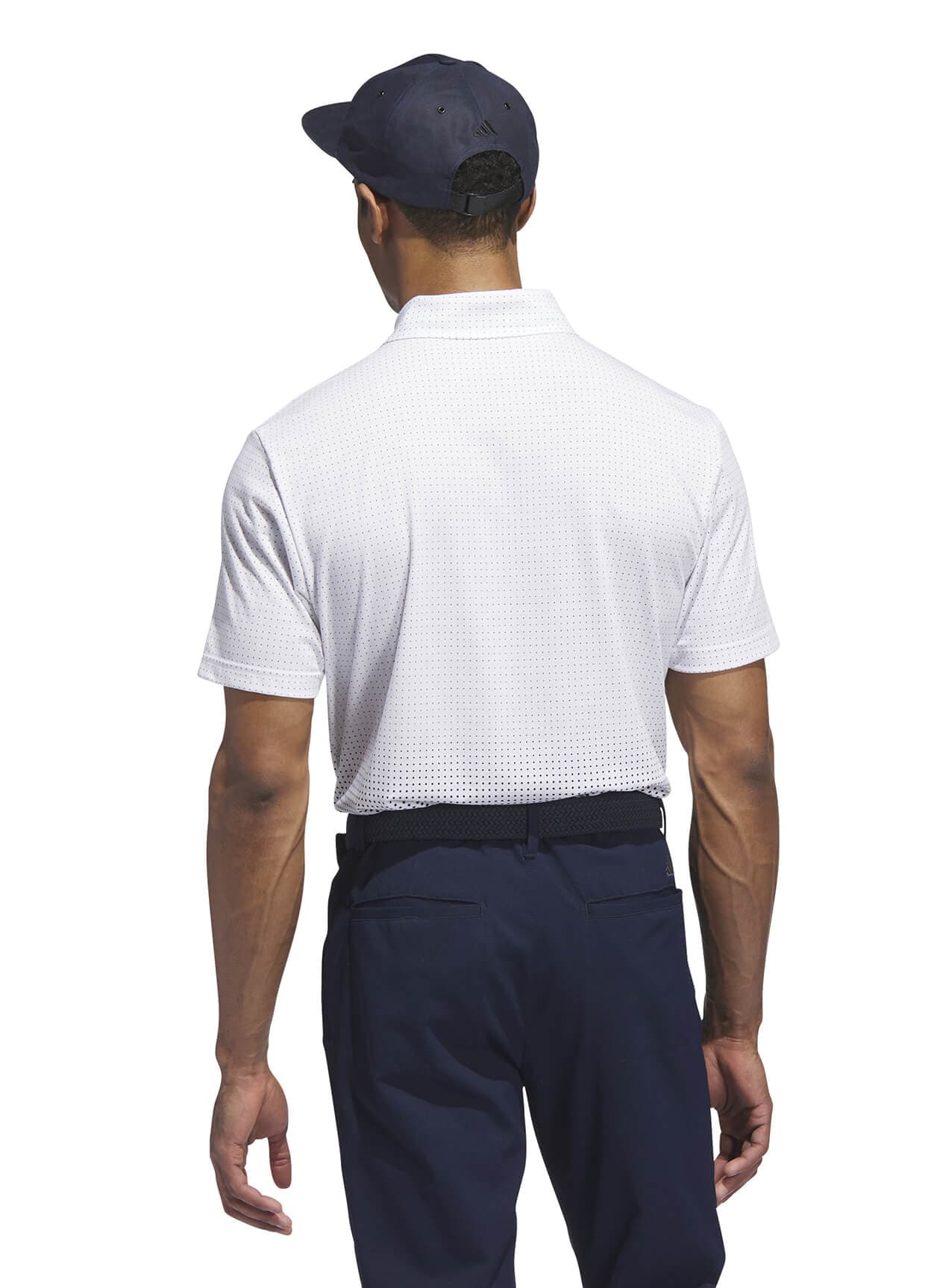 Adidas Men's Go-To Print Golf Polo - White LG