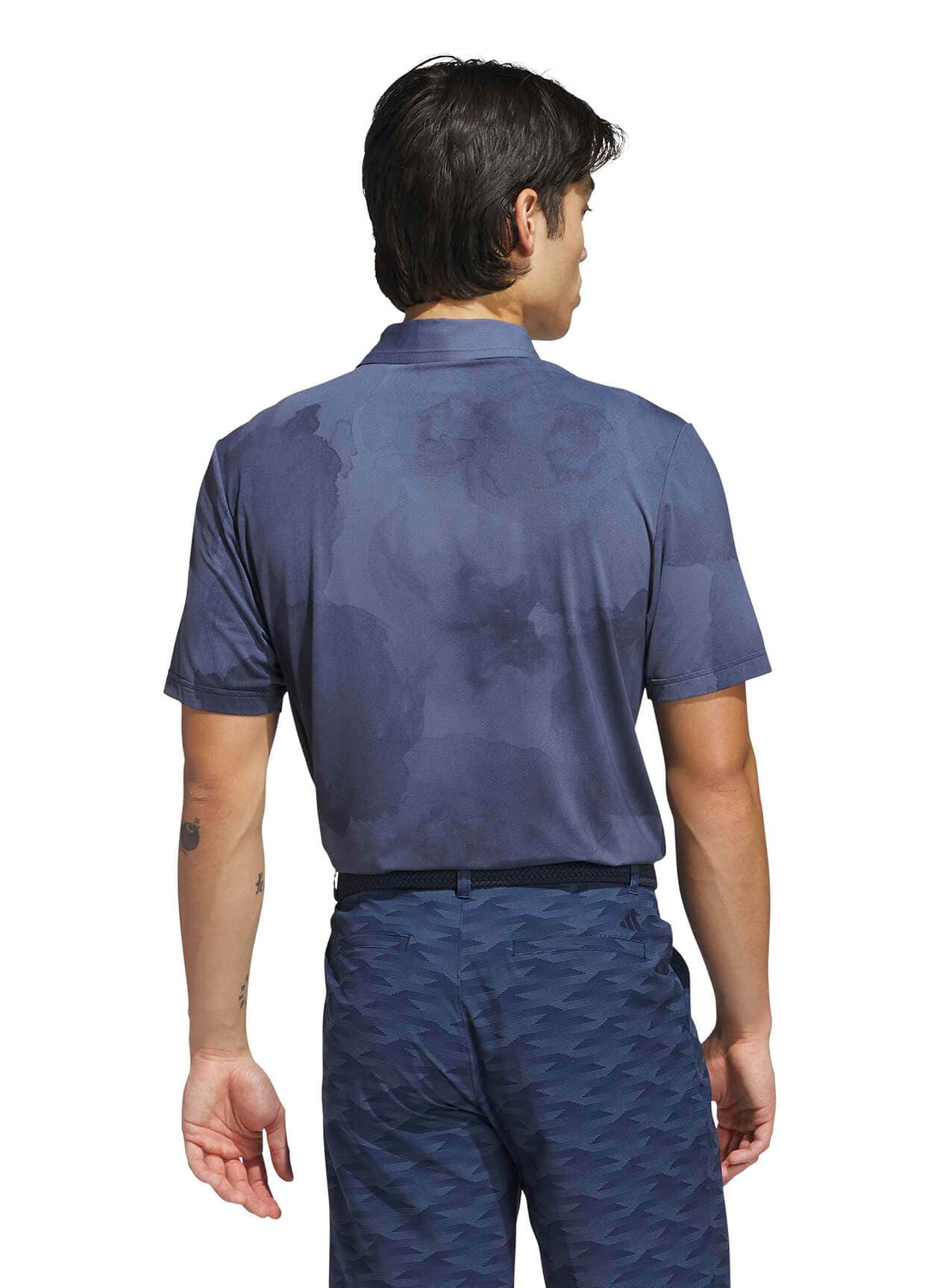 Adidas Men's Tour Printed Polo - Navy 3XL