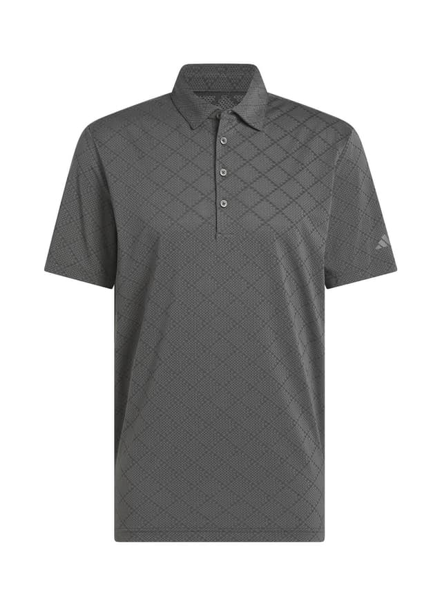 Adidas Men's Ultimate365 Jacquard Polo - Dark Grey LG