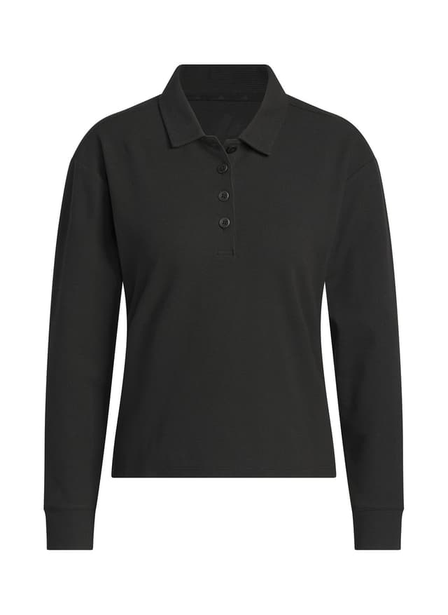 Adidas Women's Beyond the Course Long-Sleeve Polo - Black LG