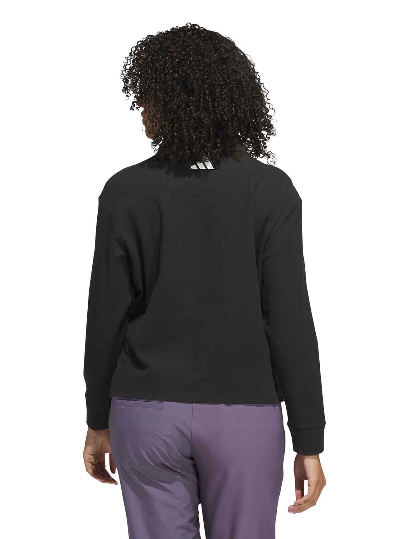 Adidas Women's Beyond the Course Long-Sleeve Polo - Black LG