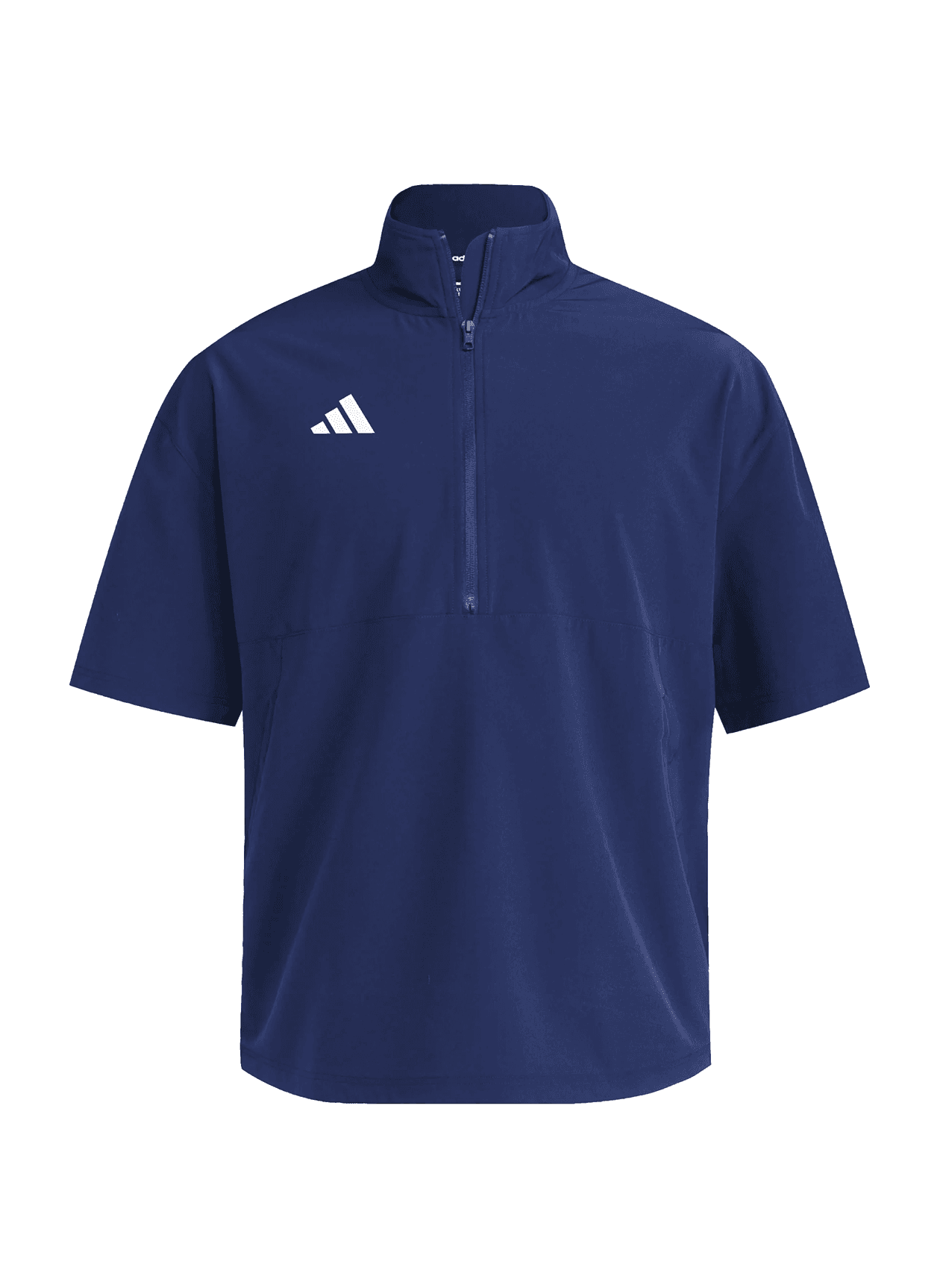 Adidas Men's Quarter-Zip Short-Sleeve Jacket - Navy LG