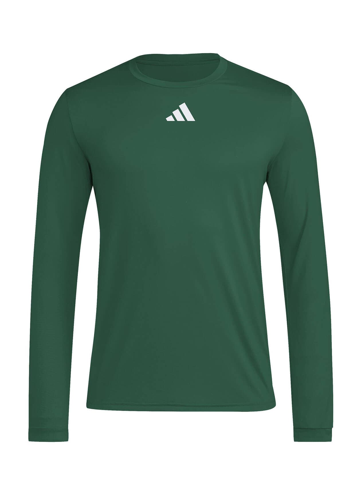 Adidas Men's Pregame Long-Sleeve T-Shirt - Green 3XL