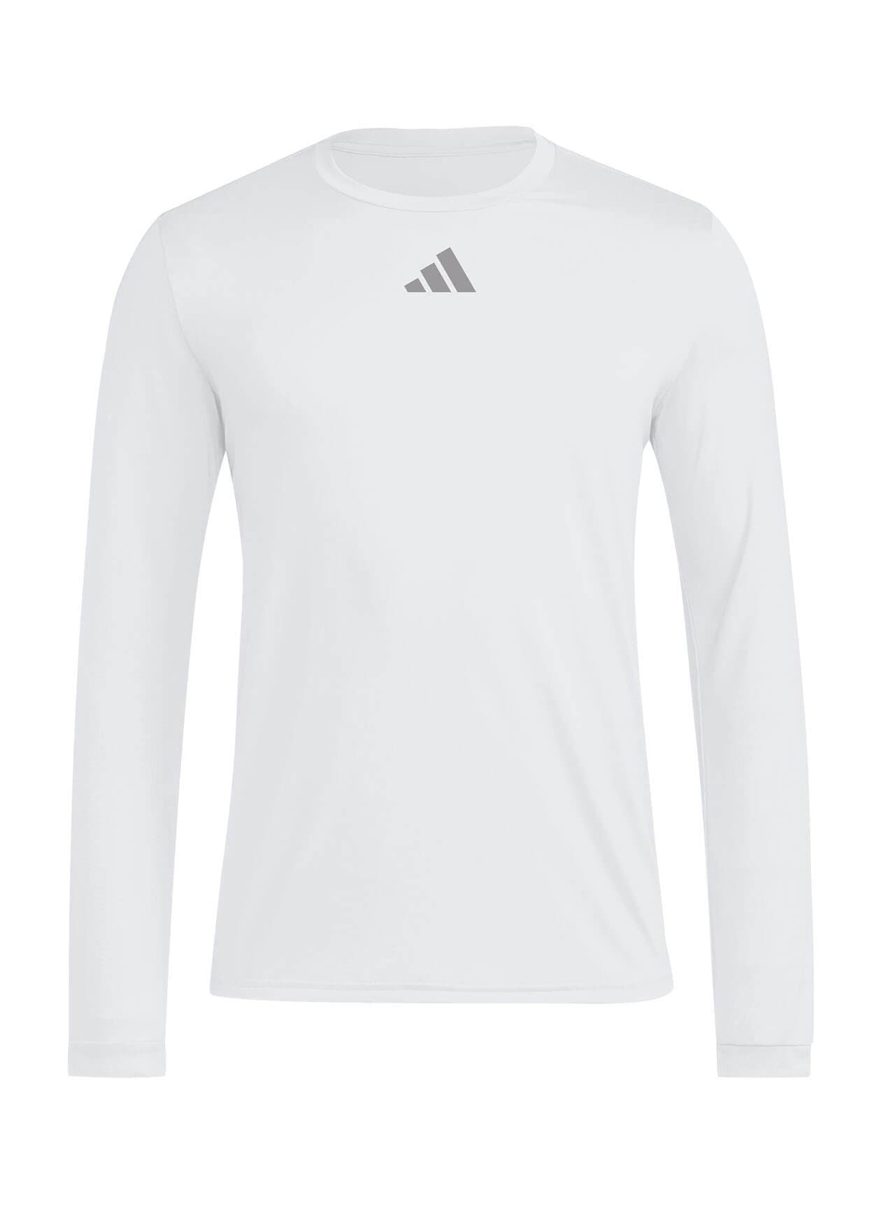 Adidas Men's Pregame Long-Sleeve T-Shirt - White 3XL