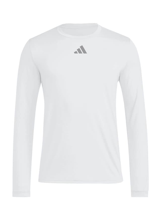 Adidas Men's Pregame Long-Sleeve T-Shirt - White 3XL