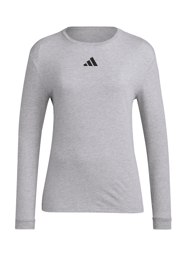 Adidas Women's Pregame Long-Sleeve T-Shirt - Light Grey 3XL