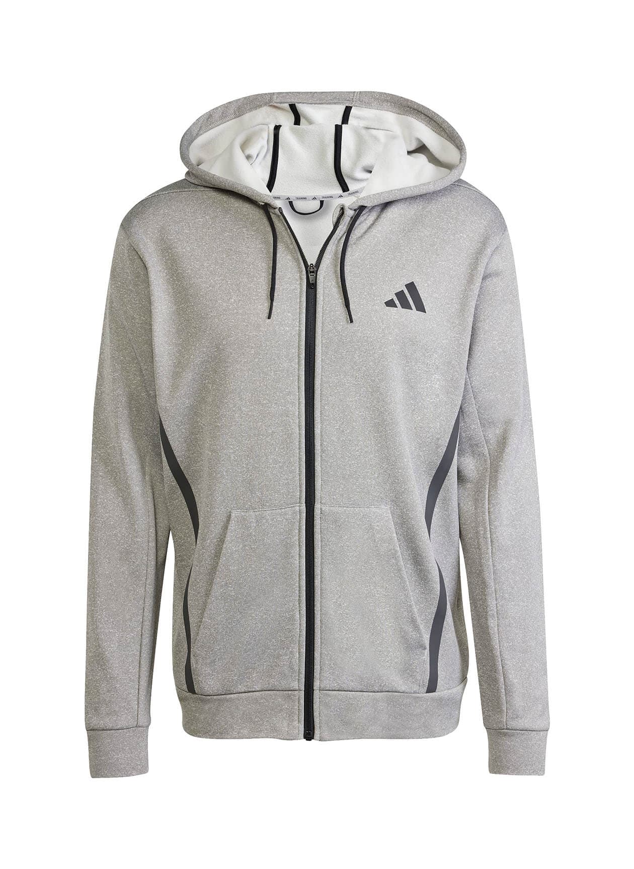 Adidas Men's Game&Go Full-Zip Hoodie - Light Grey 3XL