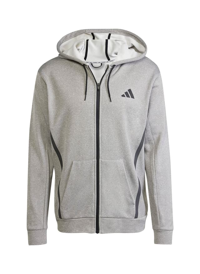 Adidas Men's Game&Go Full-Zip Hoodie - Light Grey 3XL