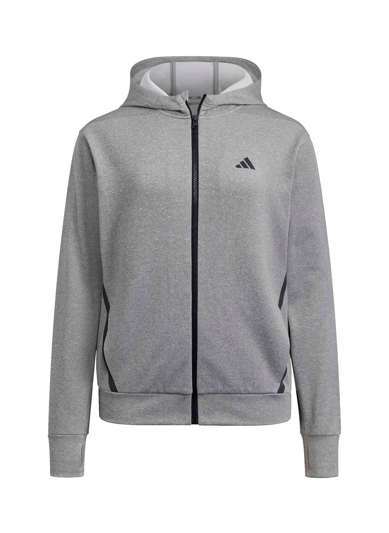 Adidas Women's Game&Go Full-Zip Hoodie - Light Grey LG