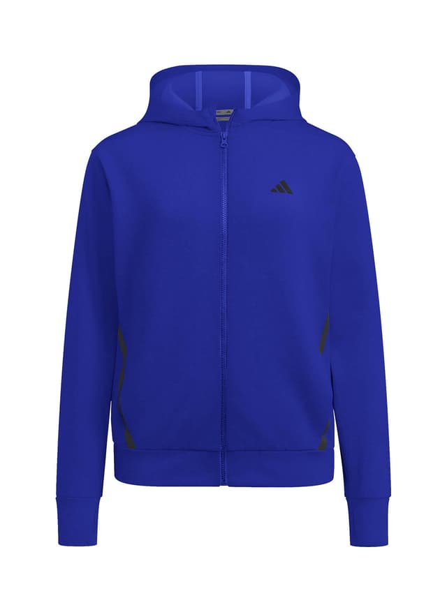 Adidas Women's Game&Go Full-Zip Hoodie - Blue LG