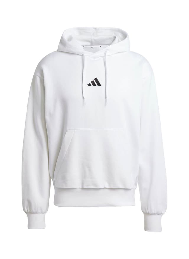 Adidas Men's Essentials Feelcozy Fleece Hoodie - White 3XL
