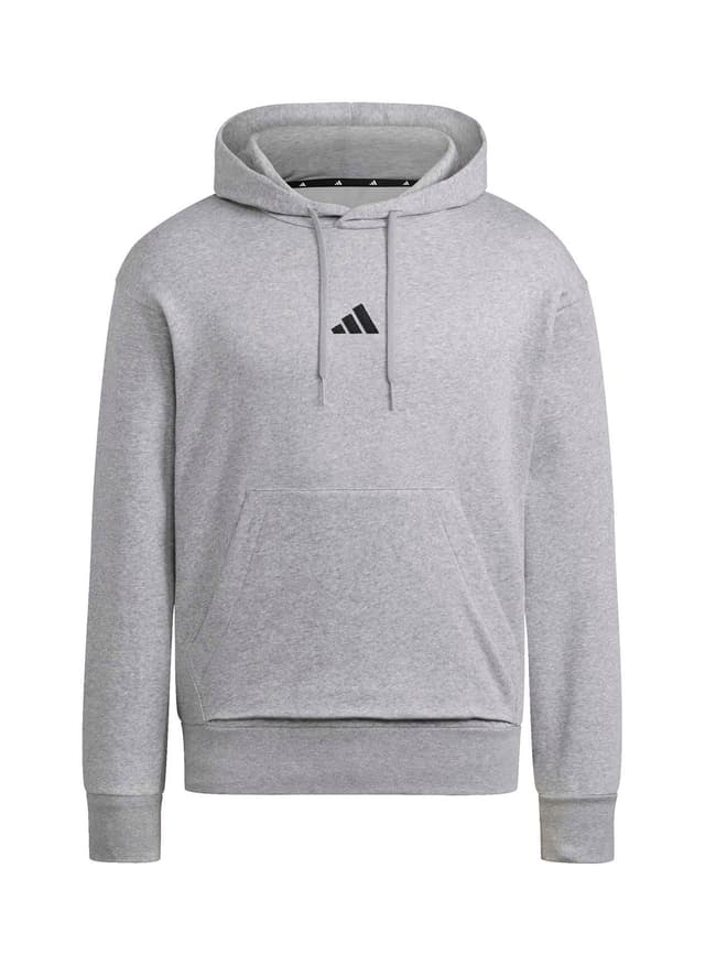 Adidas Men's Essentials Feelcozy Fleece Hoodie - Light Grey 3XL