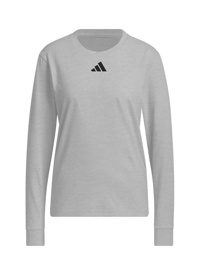 Adidas Women's Fresh Long-Sleeve T-Shirt - Light Grey 3XL