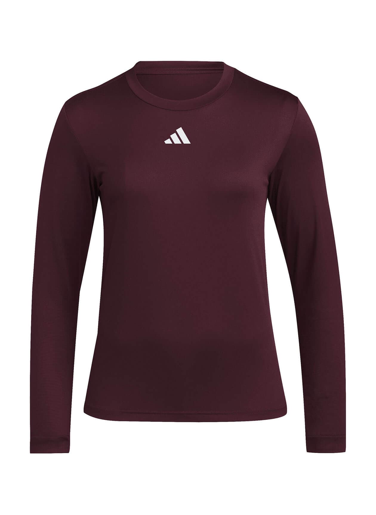 Adidas Women's Long-Sleeve Pregame T-Shirt - Red 3XL