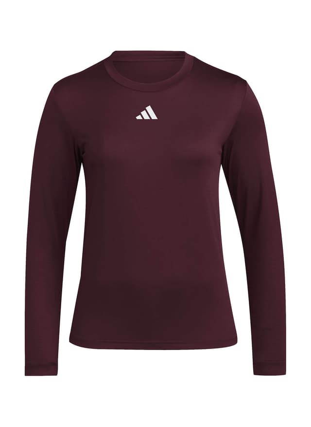Adidas Women's Long-Sleeve Pregame T-Shirt - Red 3XL