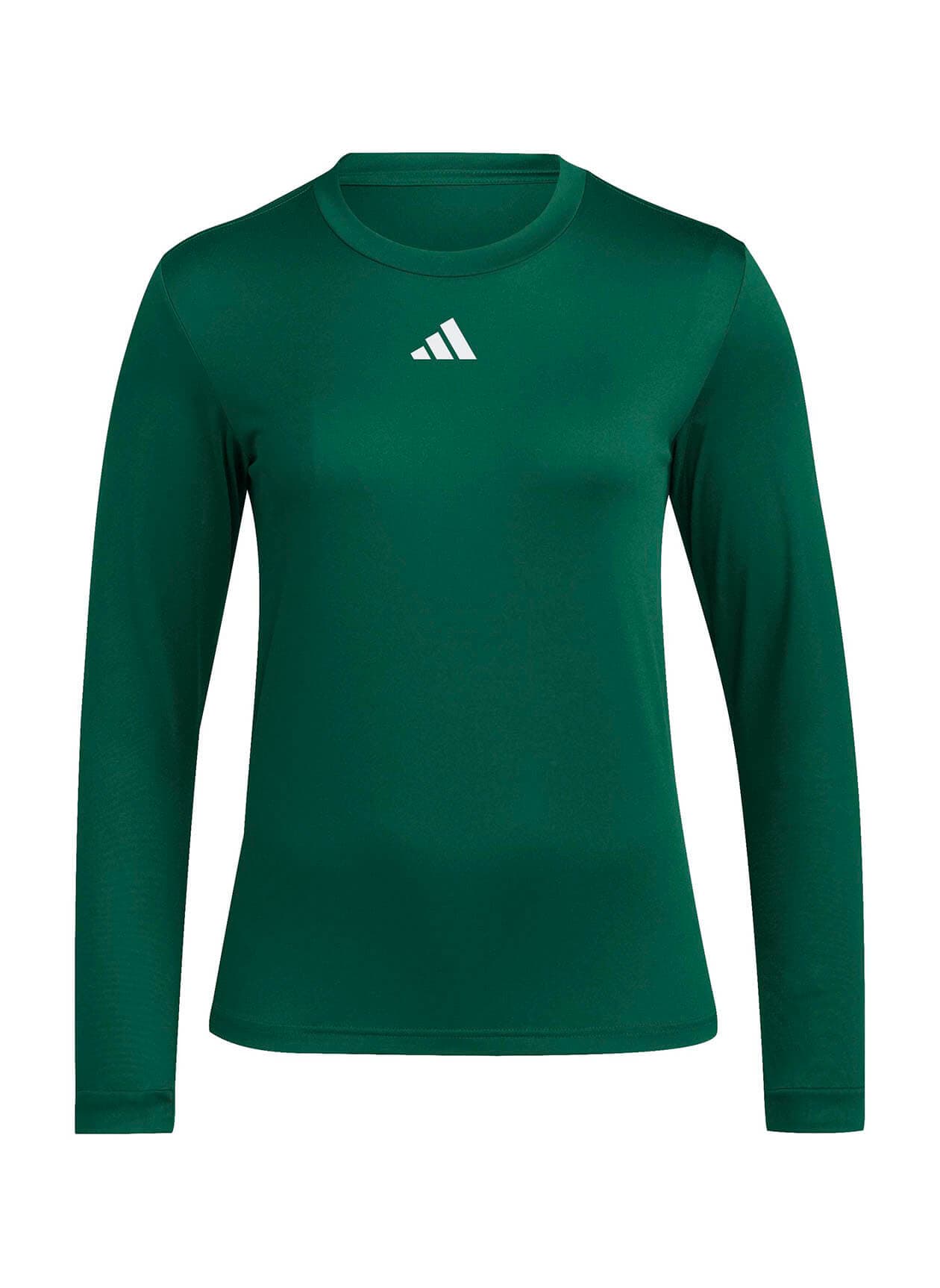 Adidas Women's Long-Sleeve Pregame T-Shirt - Dark Green / White (JX4512) 3XL