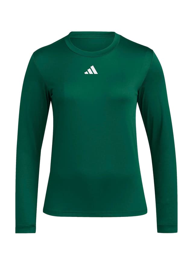 Adidas Women's Long-Sleeve Pregame T-Shirt - Dark Green / White (JX4512) 3XL