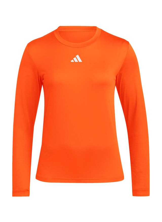 Adidas Women's Long-Sleeve Pregame T-Shirt - Orange 3XL