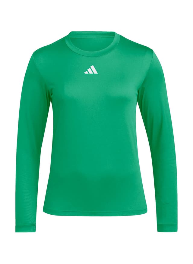 Adidas Women's Long-Sleeve Pregame T-Shirt - Team Green / White (JX4517) 3XL