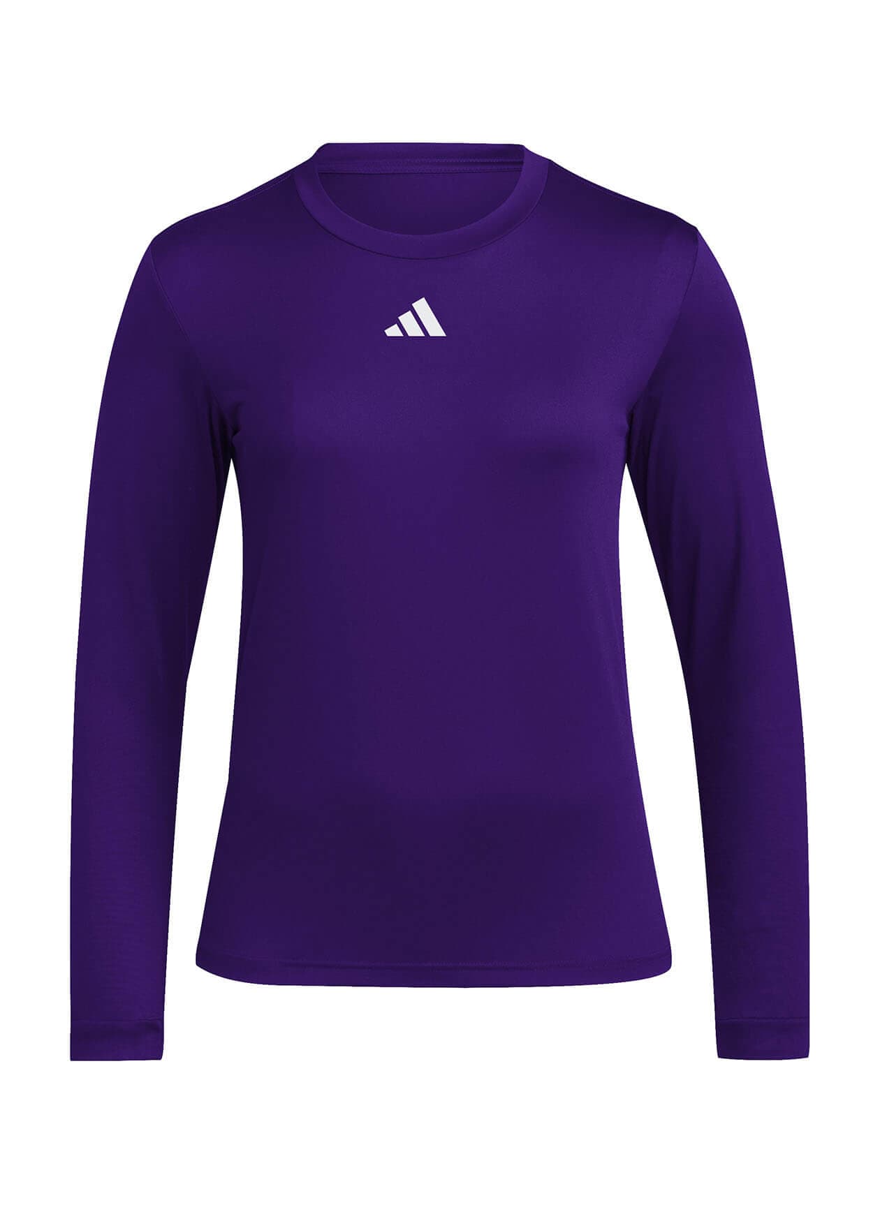 Adidas Women's Long-Sleeve Pregame T-Shirt - Purple 3XL