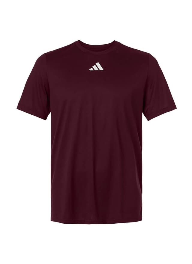 Adidas Men's Pregame Short Sleeve T-Shirt - Team Maroon / White (MAR) 3XL