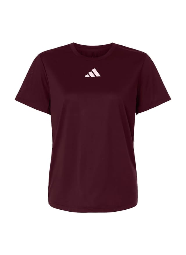 Adidas Women's Pregame Short Sleeve T-Shirt - Team Maroon / White (MAR) LG