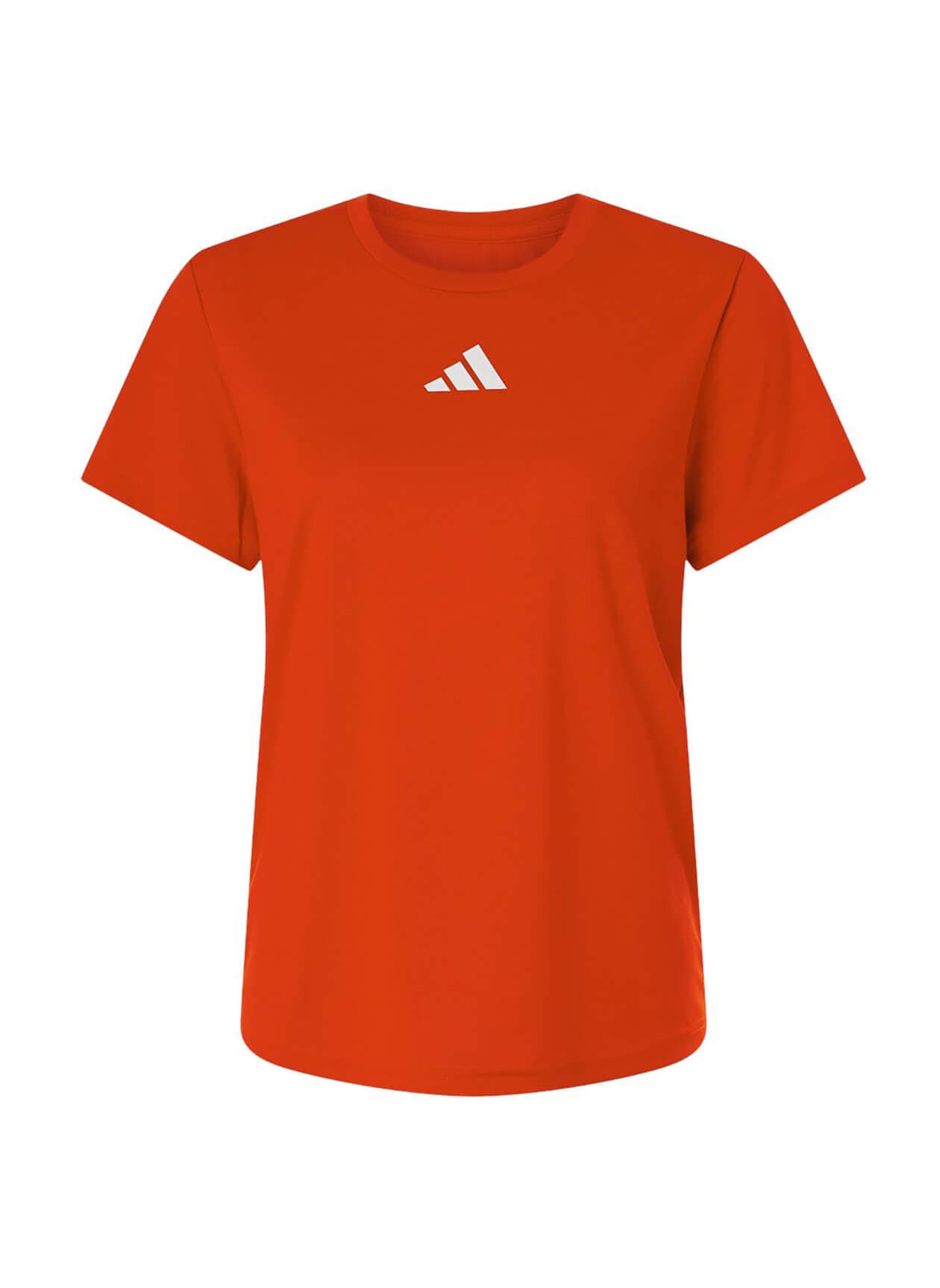 Adidas Women's Pregame Short Sleeve T-Shirt - Orange LG