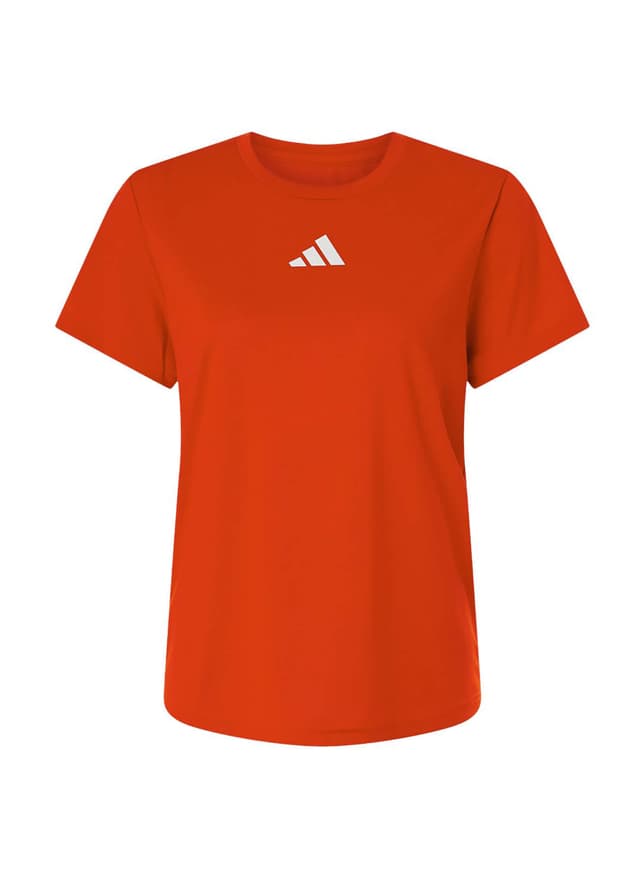Adidas Women's Pregame Short Sleeve T-Shirt - Orange LG