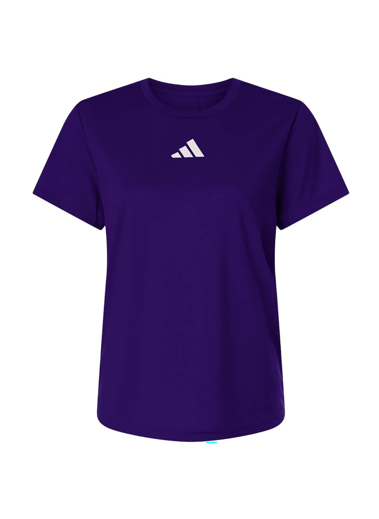 Adidas Women's Pregame Short Sleeve T-Shirt - Purple LG