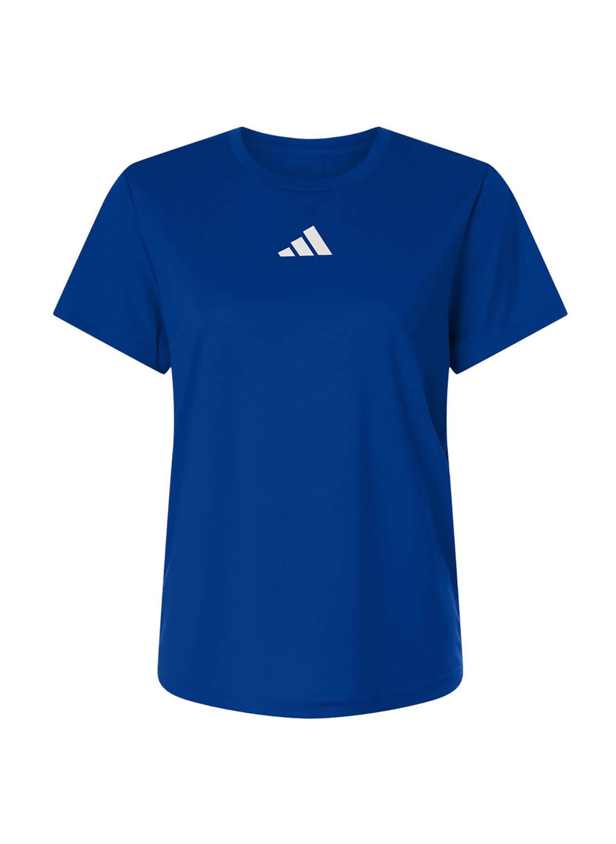 Adidas Women's Pregame Short Sleeve T-Shirt - Blue LG