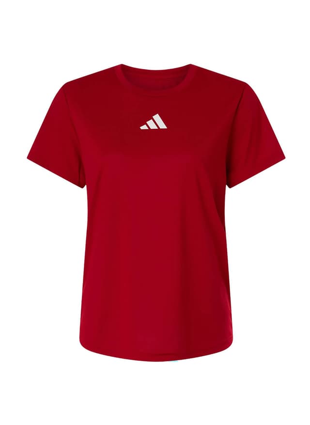 Adidas Women's Pregame Short Sleeve T-Shirt - Team Power Red / White (RWH) LG