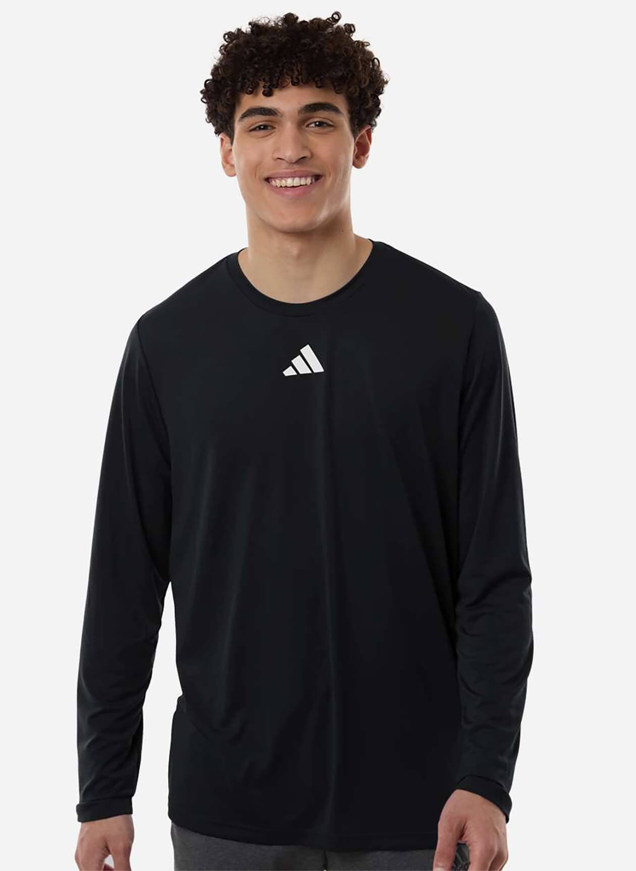 Adidas Men's Pregame Long Sleeve T-Shirt - Black 3XL
